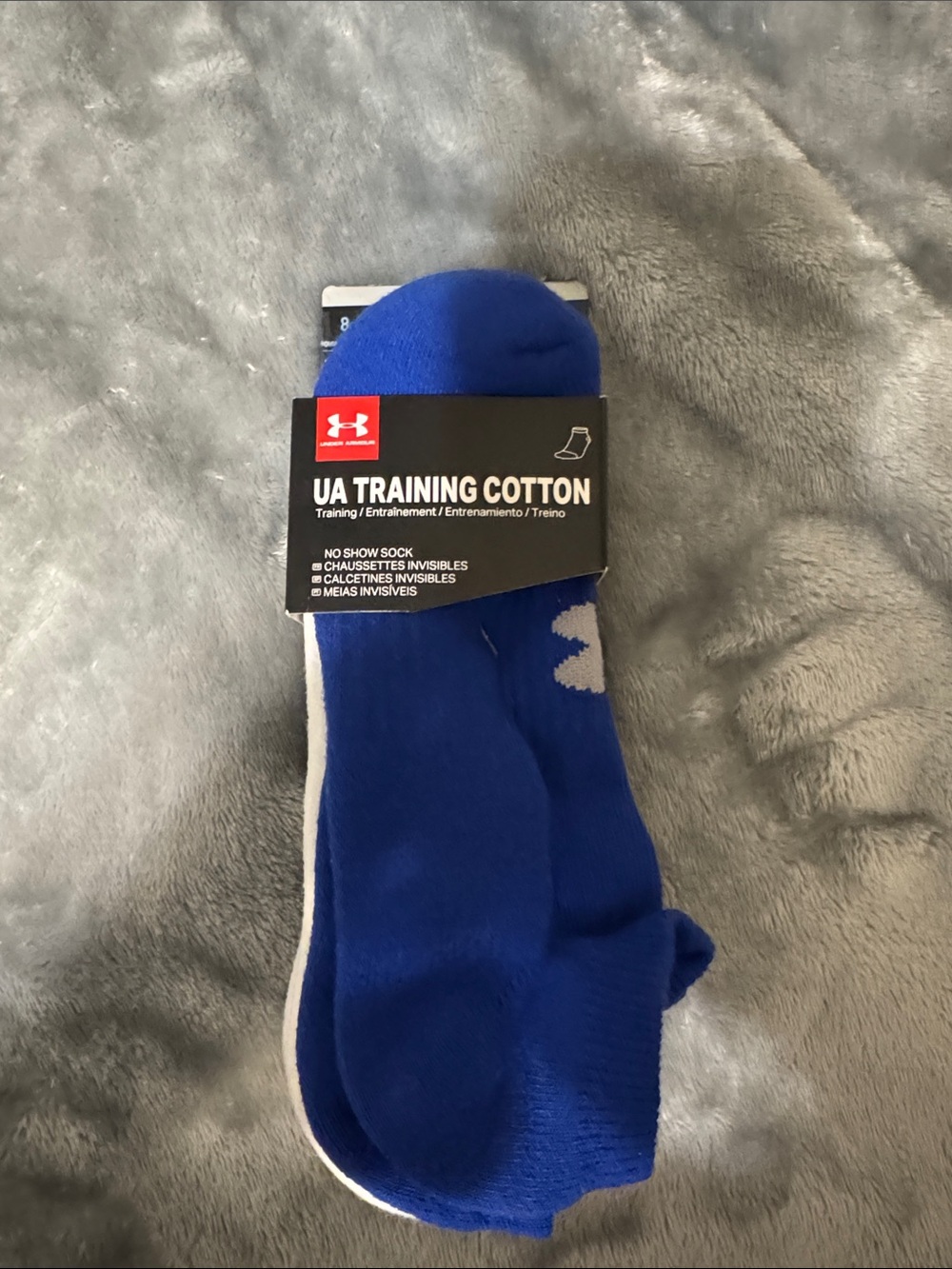 Under Armour Blue UA Training Cotton No-Show Athletic Socks